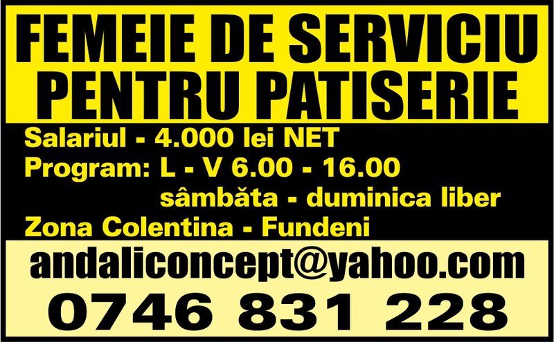 Femeie serviciu patiserie